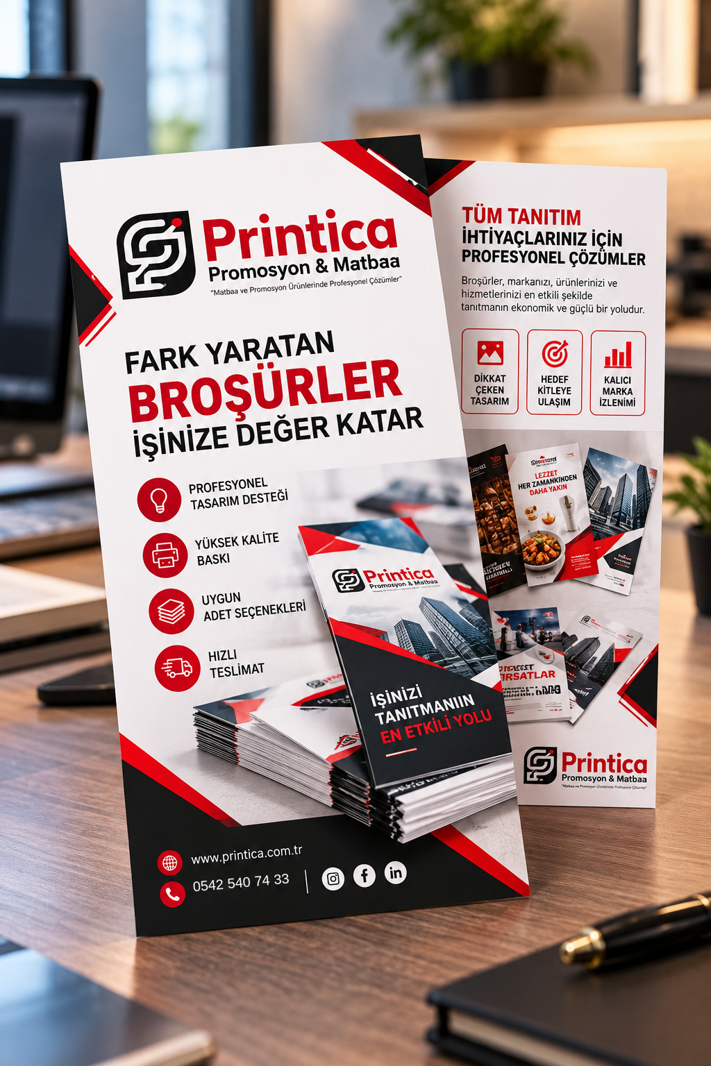 A7-1 Printica A7 broşür örnek fotoğrafı